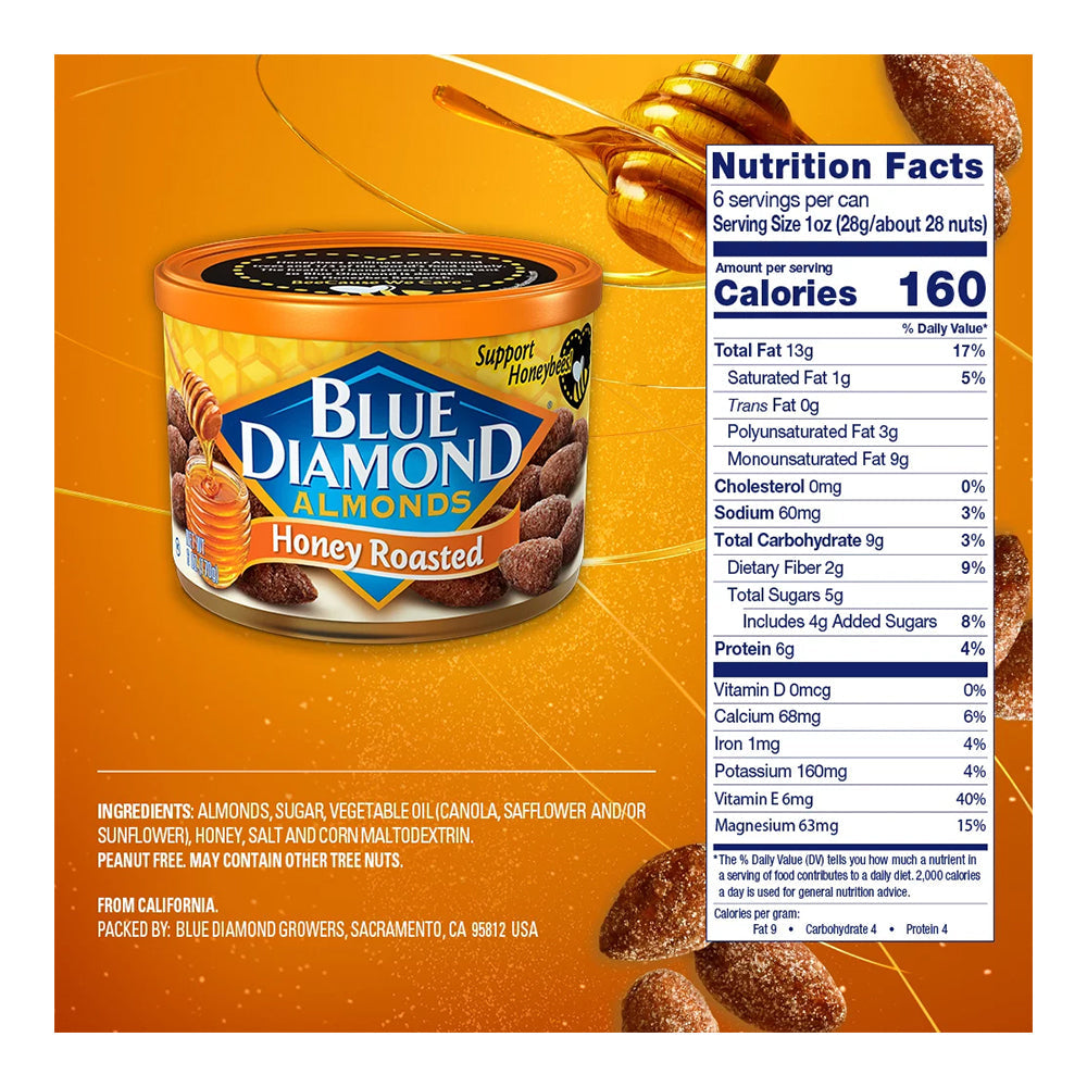 Blue Diamond Honey Roasted Almonds, 150 G